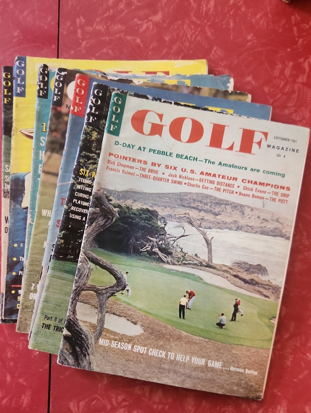 7 Vintage Golf Magazine Issues 1961-1962